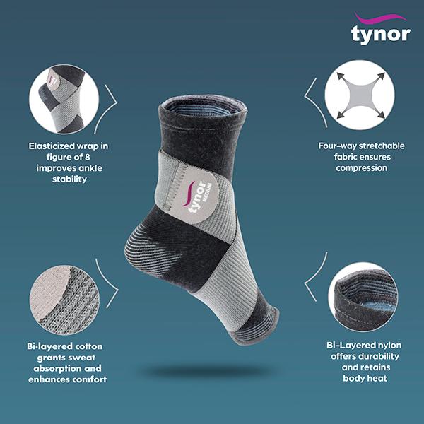 Tynor Ankle Binder (L) (D 01) - Ankle/Foot Supports