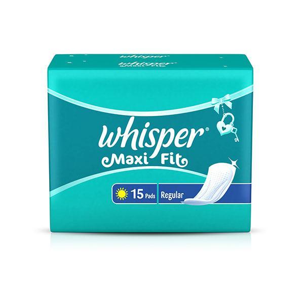 Netmeds | Whisper Maxi Fit Regular Sanitary Pads 15's