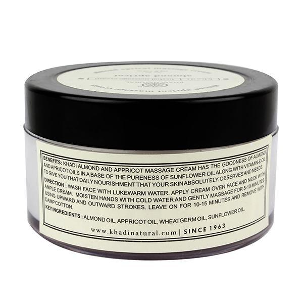 Khadi Natural Herbal Massage Cream - Almond & Apricot 50 gm - Face Creams