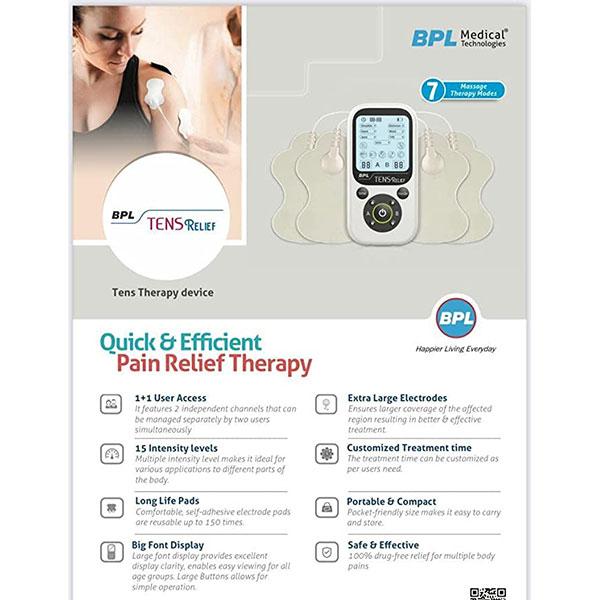 BPL Tens Relief Device with 7 Massage Therapy Mode - Device - S