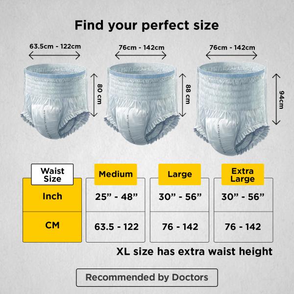 Friends Adult Dry Pants - Classic (L) 10's - Adult Diapers & Pads