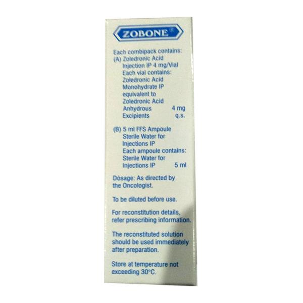 Zobone 4mg Injection 1's - Bone Metabolism-Age