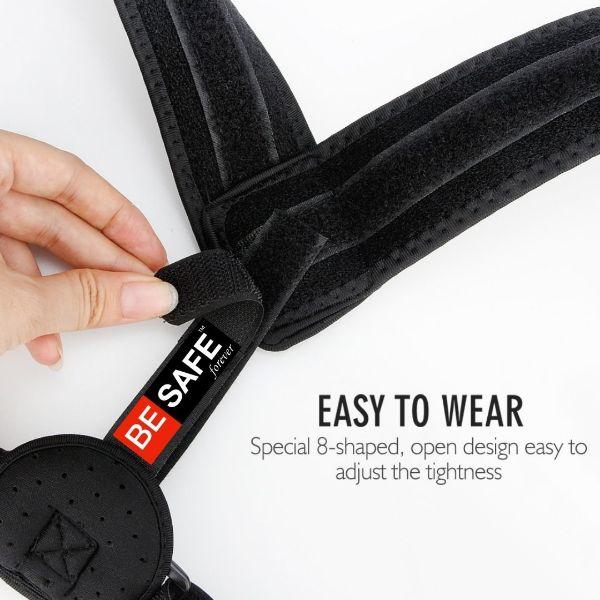 Be Safe Forever Clavicle Brace Support for Posture Correction - Grey (M) - Back/Abdomen Supports