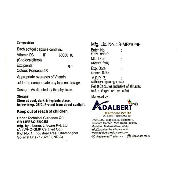 FULLRISE D3 60000iu Capsule 8's - Supplements-Vam