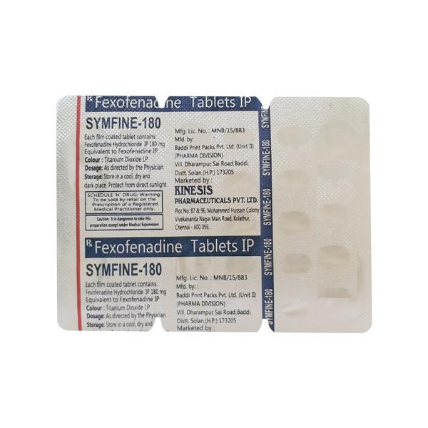 Symfine 180mg Tablet 6'S - Cough And Cold-Cou