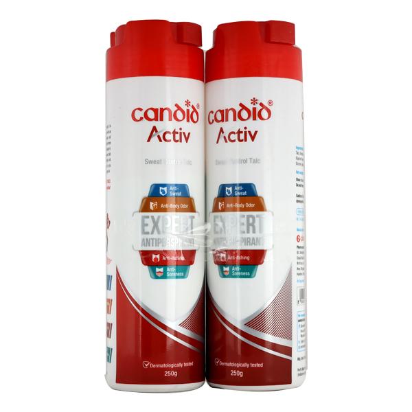 Netmeds | Candid Activ Sweat Control Antiperspirant Talc 250 gm BOGO - (1+1 Free)