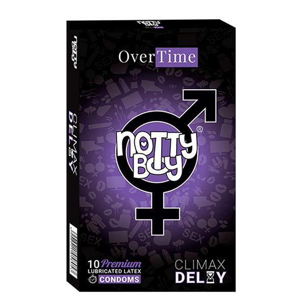 Netmeds | NottyBoy OverTime Premium Lubricated Latex Condoms - Climax Delay 10's