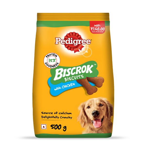 Netmeds | Pedigree Biscrok Biscuits - Chicken Flavour 500 gm