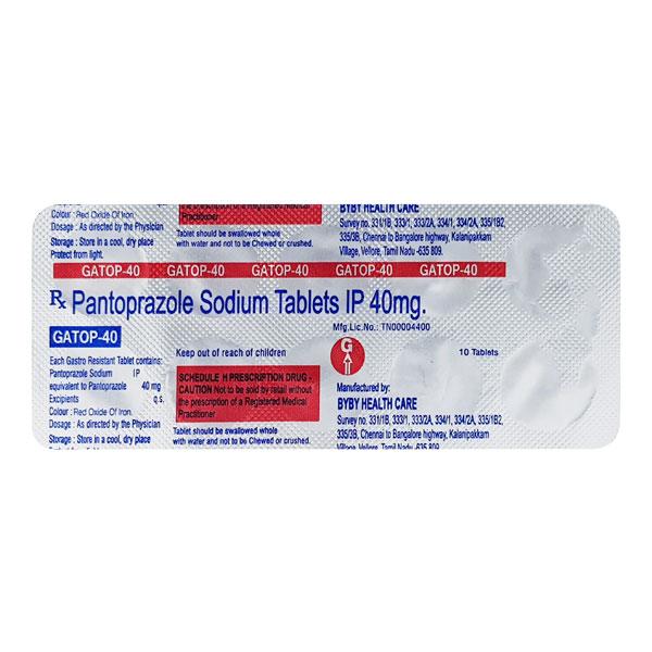 Gatop 40mg Tablet 10'S - Ulcer/Reflux/Flatulence-Aaa