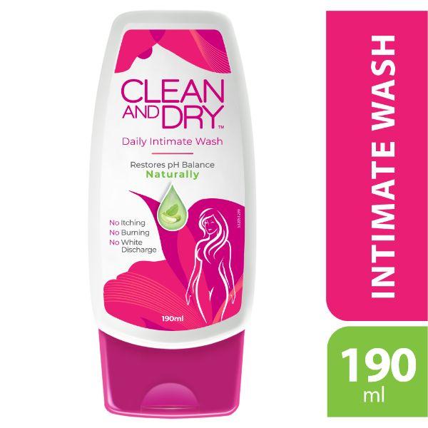Clean & Dry Daily Intimate Wash 190 ml - Intimate Care