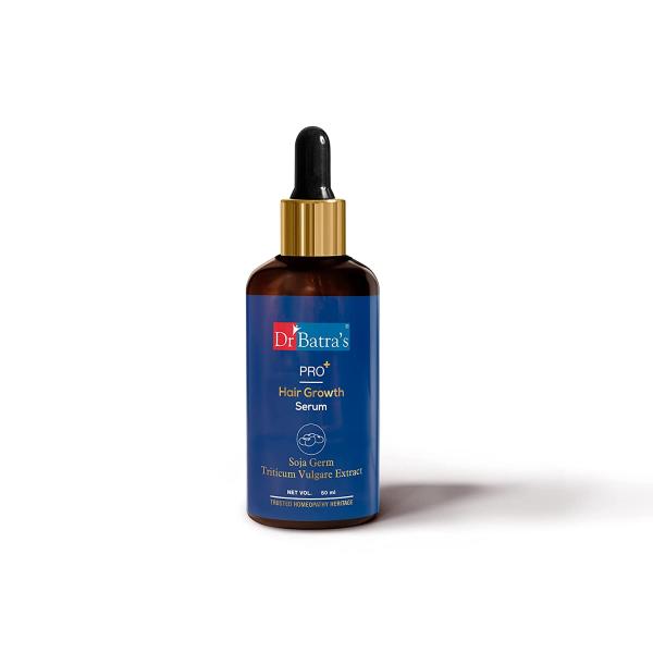 Dr Batra's Pro+ Hair Growth Serum - Soja Germ & Triticum Vulgare Extract (Pack of 2 x 50 ml) 1's - Hair Serums