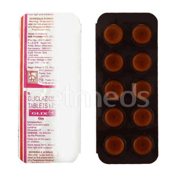 Glix 80mg Tablet 10'S - Diabetes-Ant