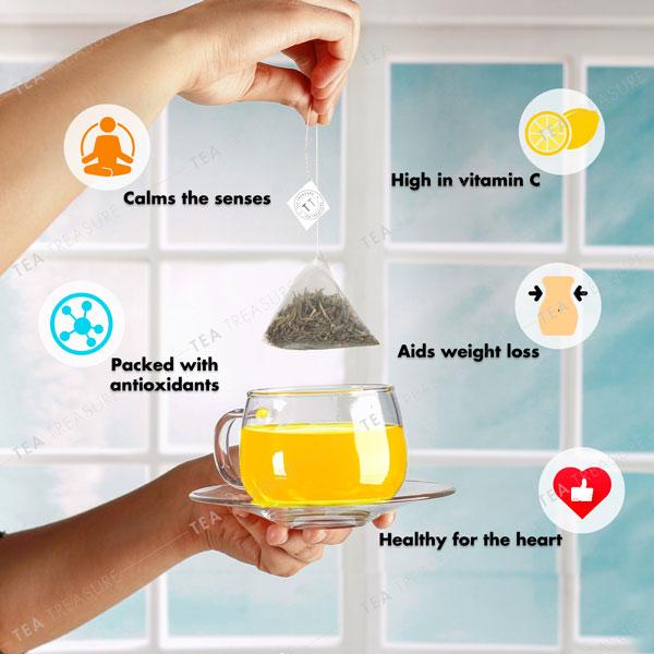 Tea Treasure Whole Leaf Green Tea Bag - Sencha 18's - Teas