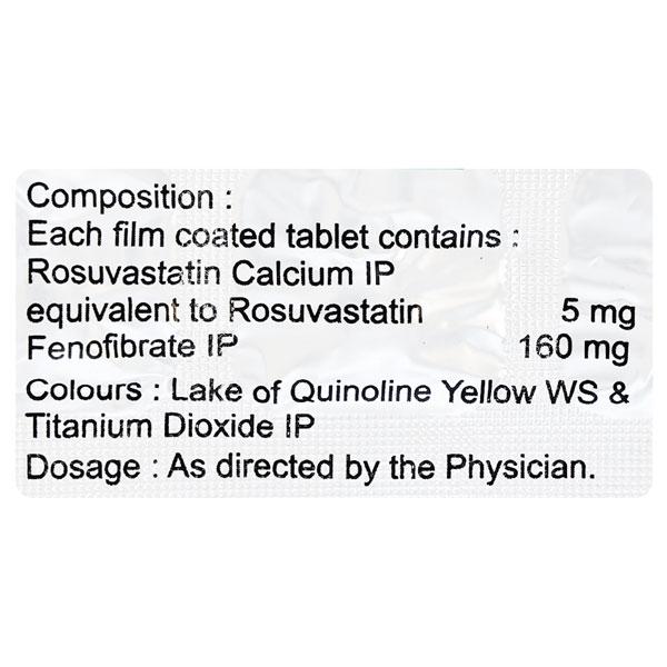Rosufit F 5/160mg Tablet 10'S - High Cholesterol-Dys