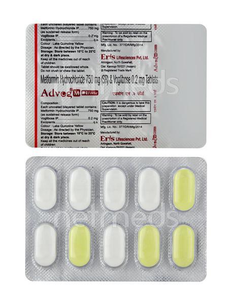 Advog M Forte 0.2mg Tablet 10'S - Diabetes-Ant