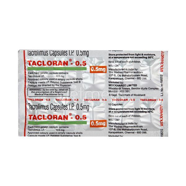 Tacloran 0.5mg Capsule 10'S - Auto Immune Disease-Imm