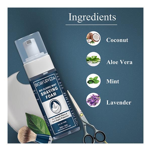 Bioayurveda Bio Classic Mint Shaving Foam 150 gm - Shaving Foams