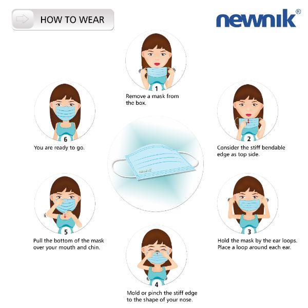 Newnik Disposable 2-Ply Face Mask - Blue 100's - Face Mask