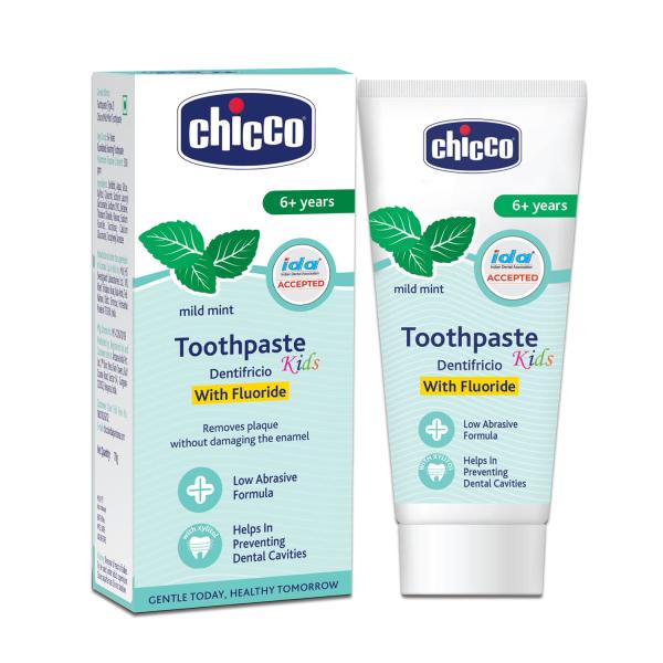 Netmeds | Chicco Toothpaste With Fluoride - Mild Mint (6+ Years) 70 gm