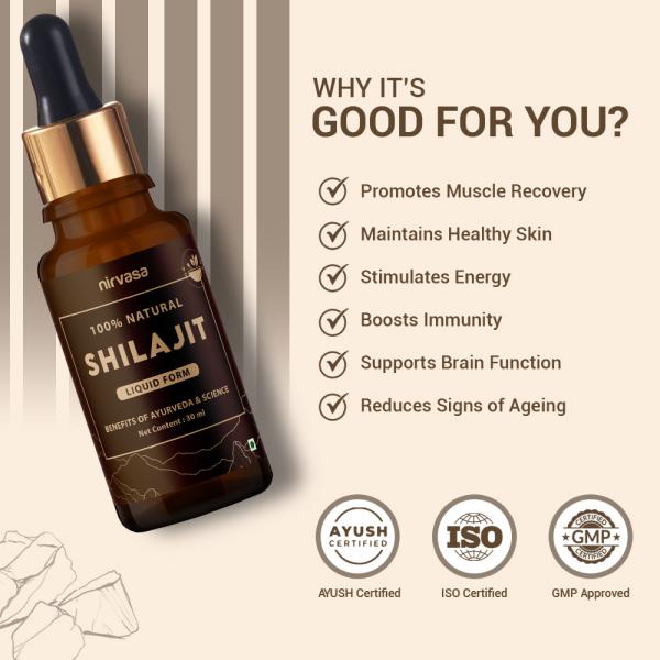 Nirvasa Shilajit Liquid (Pack of 2 x 30 ml) 1's - Sexual Care