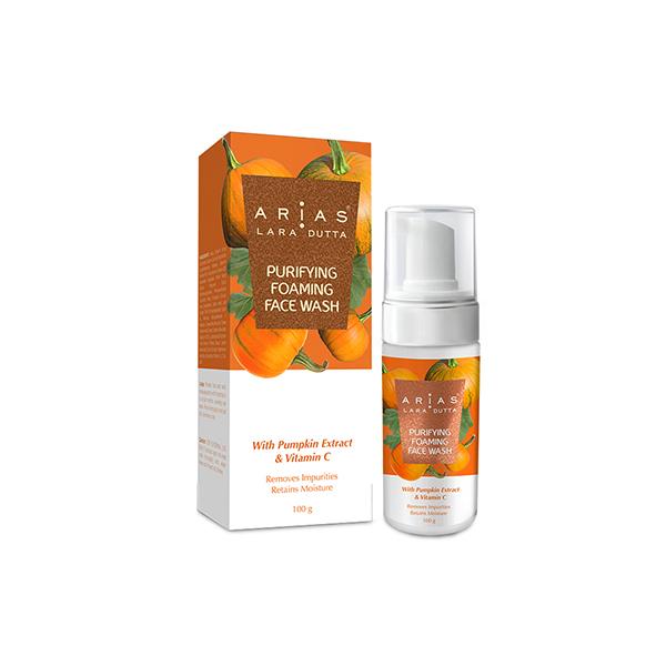 Netmeds | Arias by Lara Dutta Purifying Foaming Face Wash - Pumpkin Extract & Vitamin C 100 ml