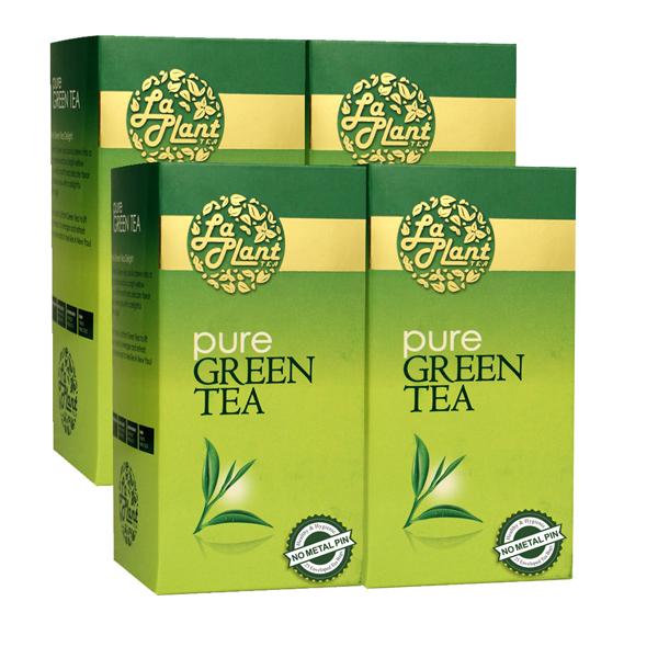 LaPlant Green Tea Bags - Pure (Pack of 4 x 25's) - Teas