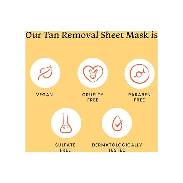 Foxtale Essentials Tan Removal Sheet Mask with Vitamin C and Papaya 26 gm - Sheet Masks