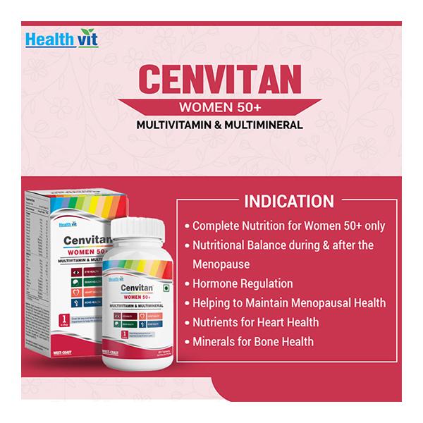 HealthVit Cenvitan Women 50+ Tablet 60's - Multi-Vitamins