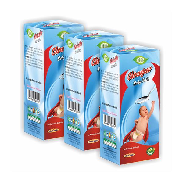 Meghdoot Chiranjeev Baby Tonic (Pack of 3 x 100 ml) - Health Products