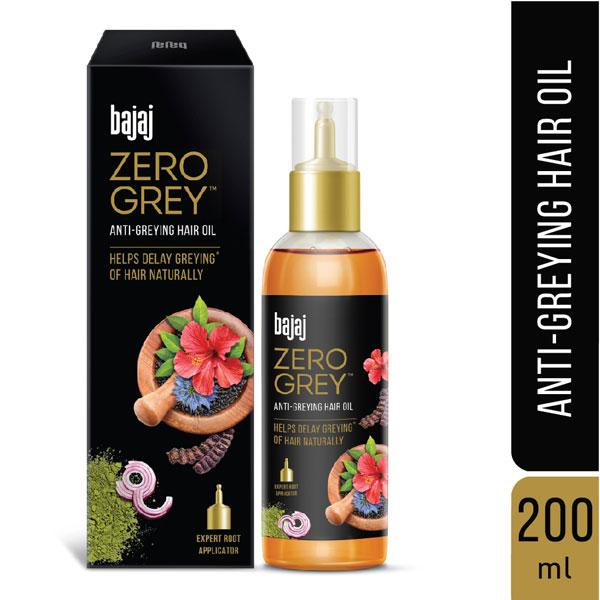 Bajaj Zero Grey Anti Greying Hair Oil 200 ml - Hair Oils