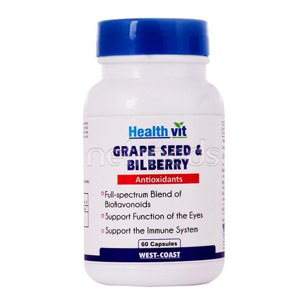 HealthVit Grape Seed Extract & Bilberry Capsules 60's - Vital Health