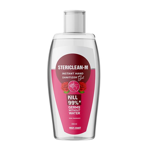 Stericlean-M Instant Hand Sanitizer Gel - Rose Flavour 200 ml