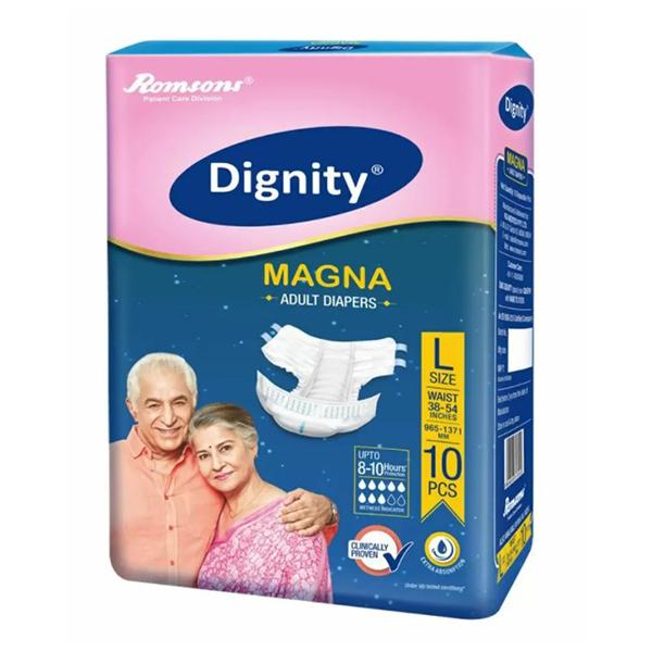 Netmeds | Romsons Dignity Premium Adult Diapers-Large 10's