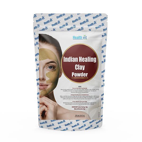 HealthVit Indian Healing Clay Powder 250 gm - Skin-Treatment