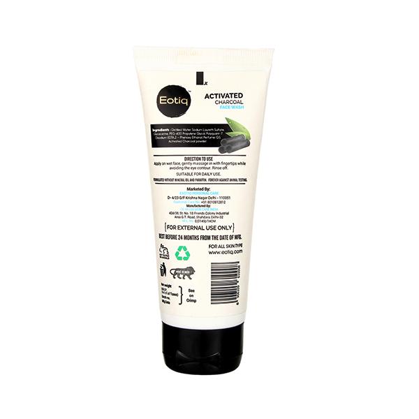 Eotiq Face Wash - Activated Charcoal 100 ml - Face Wash & Cleansers