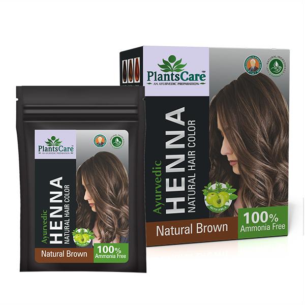 Netmeds | Plantscare Henna Natural Hair Colour - Natural Brown 240 gm