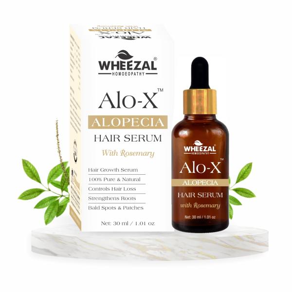 Netmeds | Wheezal Alo-X Alopecia Hair Serum - Rosemary 30 ml (Free Arnica Shampoo 8 ml)