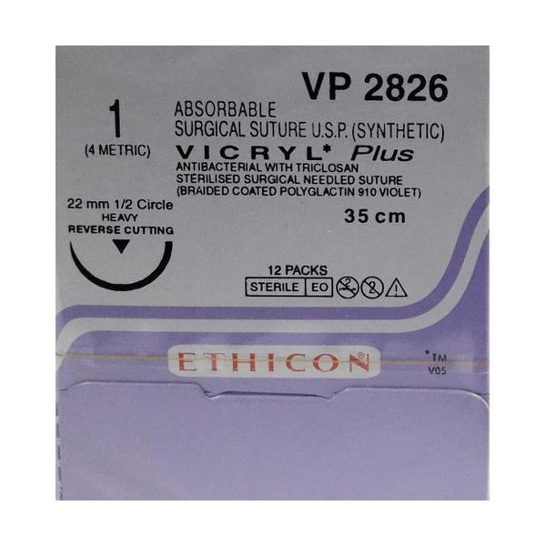 Netmeds | Johnson & Johnson Ethicon Vicryl Plus Absorbable Surgical Suture (35 cm) (VP2826) 1's