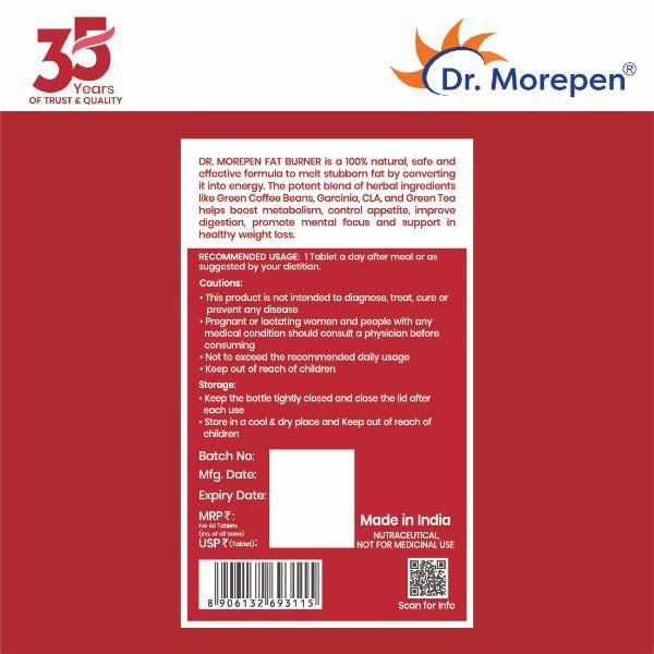 Dr. Morepen Fat Burner Tablet 60's - Weight Loss