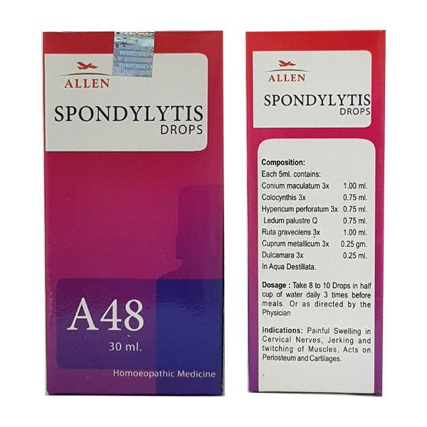 Allen A48 Spondylytis Drops 30 ml - Homeopathic Drops
