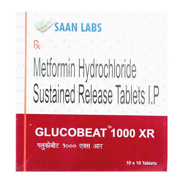 GLUCOBEAT XR 1000 Tablet 10's - Diabetes-Ant
