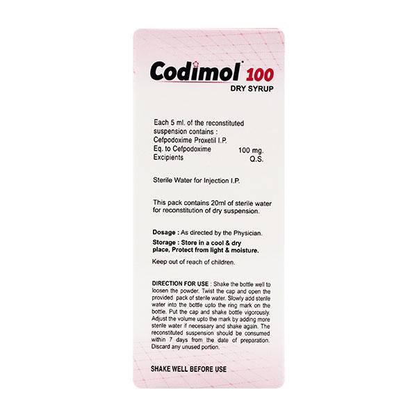CODIMOL 100 Orange Flavor Dry syrup 30ml - Bacterial Infections-Cep