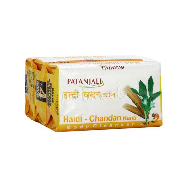Netmeds | Patanjali Body Cleanser - Haldi Chandan Kanti(Pack of 3 x 150 gm)