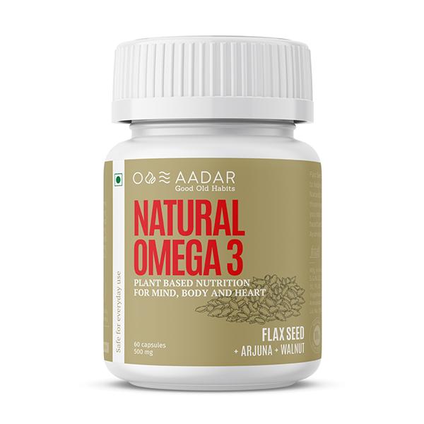 Netmeds | Aadar Natural Omega 3 Capsule 60's-Vegan Omega-3 for Men and Women