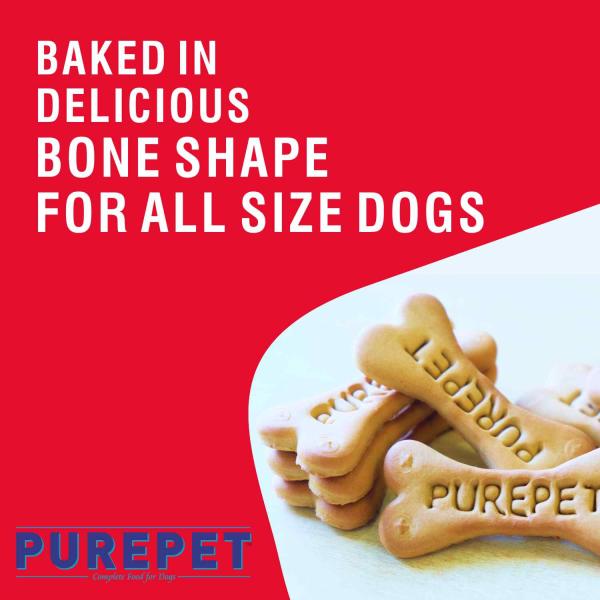Purepet Chicken Flavour, Real Chicken Biscuit,Dog Treats- Jar 455 gm - Petfood