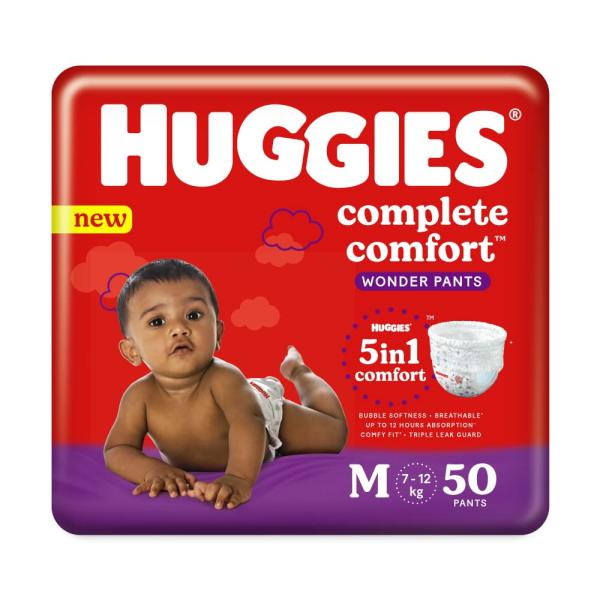 Netmeds | Huggies Complete Comfort Wonder Diaper Pants (M) 50's