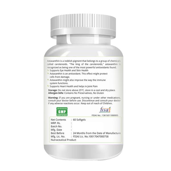 Natures Velvet Astaxanthin 2 mg Softgel 60's - Speciality Medicines