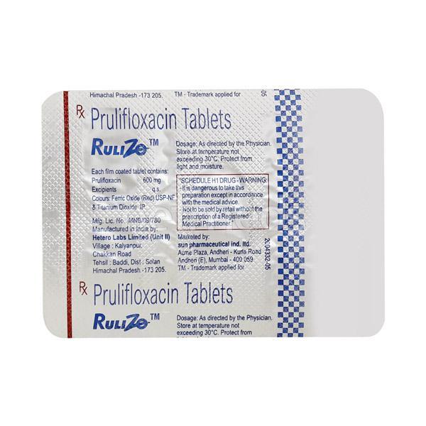 Rulizo 600mg Tablet 5'S - Bacterial Infections-Qui