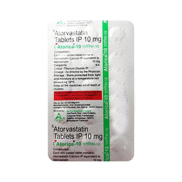 ATORICA 10 Tablet 15's - High Cholesterol-Dys