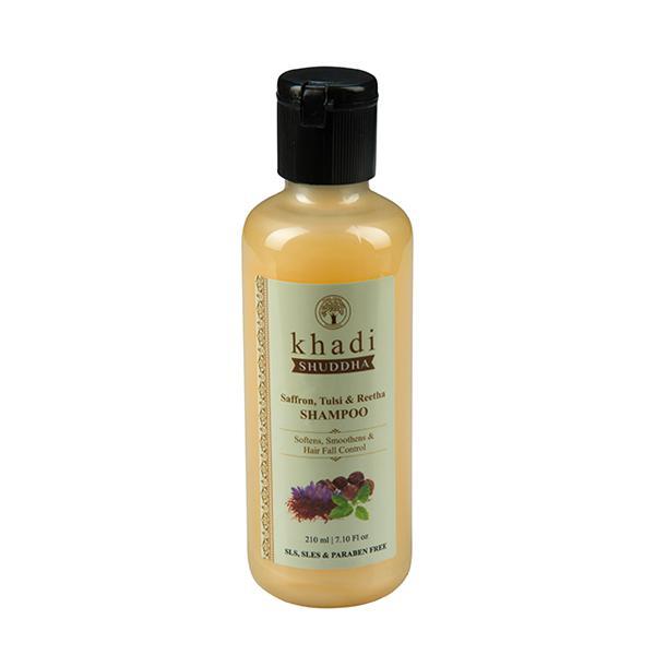 Khadi Shuddha Shampoo - Saffron, Tulsi & Reetha 210 ml - Shampoos